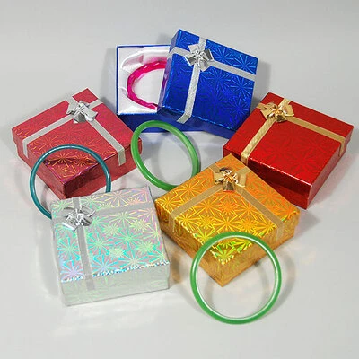 Bangle/Watch Boxes- 3 1/4" x 3 1/4" x 1 1/2"- Mixed Hologram- 48/case