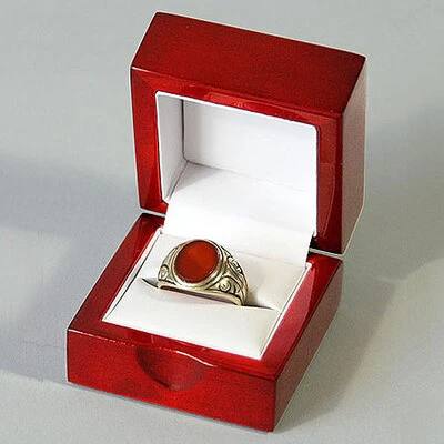 Mahogany Ring Box- 2 1/4" x 2" x 1 7/8"H-