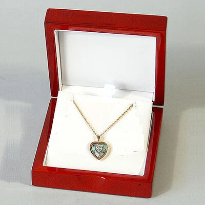 Mahogany Pendant Box- 3 1/2" x 3 1/2" x 1 1/2"H