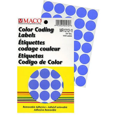 Round Label 3/4"- Dark Blue- 1000/pack
