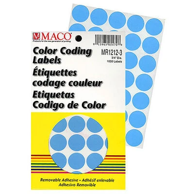 Round Label 3/4"- Light Blue- 1000/pack