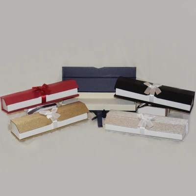 Magnetic Ribbon Bracelet Boxes- 8 1/4" x 1 7/8" x 1 1/8"H