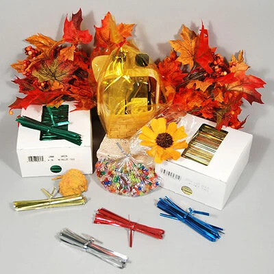 Twist Ties- Metallic- 4" Length- 5/32" Width- 2,000/Box- Made in USA
