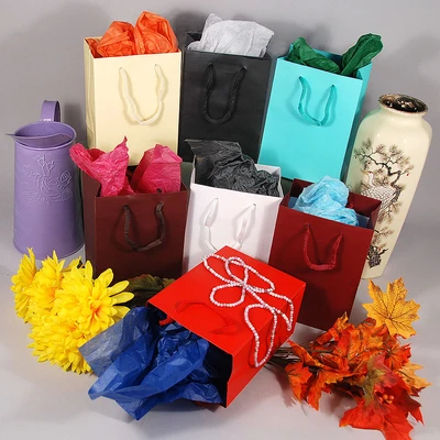Gift Tote Bags- Matte Laminated- 4 3/4" x 3" x 6 3/4"H- Price Per 10 Bags