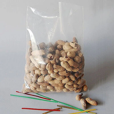 Poly Bags- Lay Flat Open End- 8" x 10"- 2 Mil- Half Gallon Size- 1,000/box