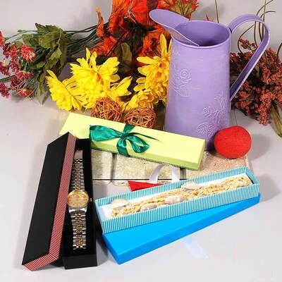 Ribbon Boxes- Bracelet- Self-Tie- 8" x 1 7/16" x 1 1/16"H- 24/Case