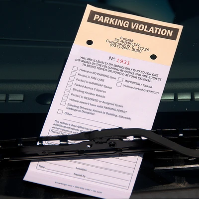 Custom Printed Parking Violation Ticket- 2 Part Carbonless- 50/Pack