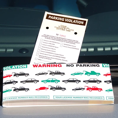Parking Violation Ticket in Book- 2 Part Carbonless- 50/Book