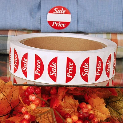 Sale Price Label- 1" Diameter- 500/Roll- Price Per 1,000 Labels