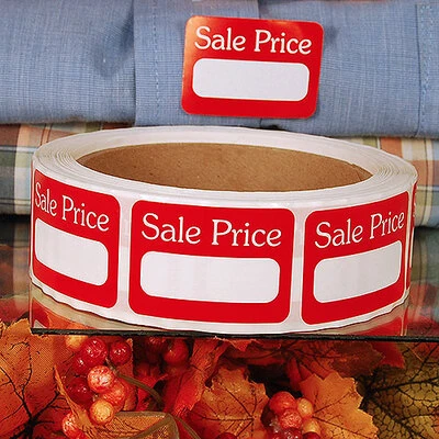 Sale Price Label- 1 5/8" x 1 1/8"- 500/Roll- Price Per 1,000 Labels