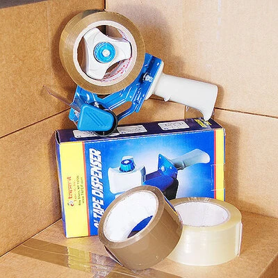 Packaging Tape Dispenser w/Adjustable Brake