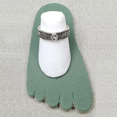 Single Toe Ring Display- 2 3/4" x 1 1/2" x 1 1/4"H- Available in 5 Colors