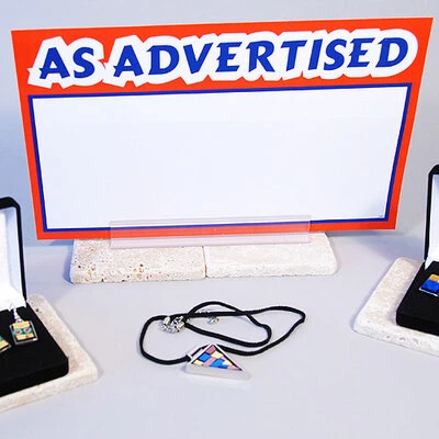 As Advertised Sign Cards- 7" x 11"- 100/pack