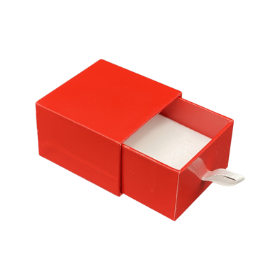 Sliding Drawer Box for Rings Gloss Red