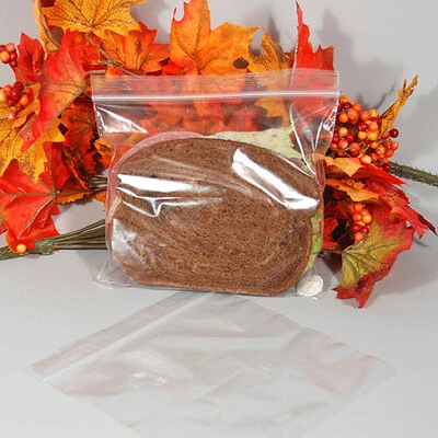 Resealable Sandwich Bags- Zip Seal- 6 1/2" x 6"- 1 Mil- 500/Box