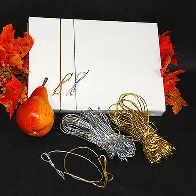 Stretch Loop w/Pre-Tied Bow- Metallic- 10"- For Jewelry Boxes- Price Per 100