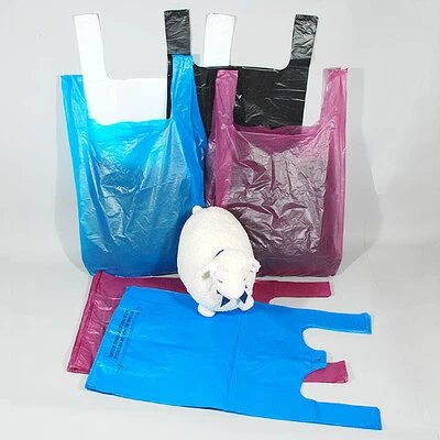 T-Shirt Bags- 18" x 8" x 32"- 18 mic. 400/case-WHITE ONLY