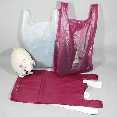 T-Shirt Bags- 20" x 10" x 36"- 18 mic. 250/case- WHITE ONLY