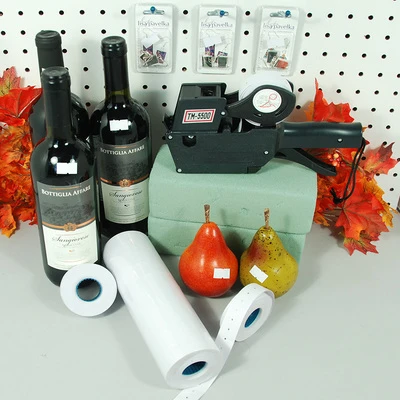 White Pricing Labels for #TM5500 Labeler- 13/16" x 15/32"- 1,000 Labels/Roll- Price Per 10 Rolls