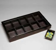 Bin Tray w/View-Top Acrylic Lid- Detachable- 15" x 8 3/4" x 1 7/8"H