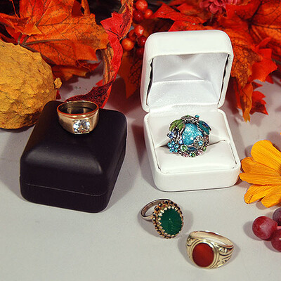 Leatherette Ring Box - 1 7/8" x 2 1/8" x 1 1/2"-