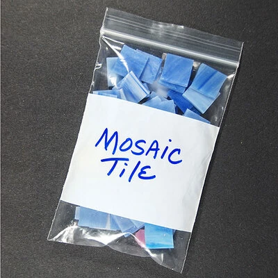 Resealable White Block Poly Bags- Zip Seal- 4" x 6"- 2 Mil- 1,000/box