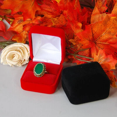 Velvet Ring Box- 1 7/8" x 2 1/8" x 1 1/2"H