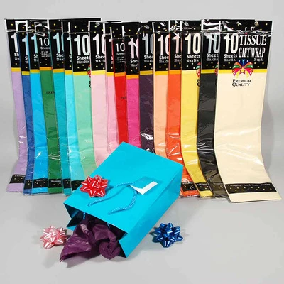 10 Sheet Pack Colored Tissue Paper- #1 Grade, 20" x 26"- Price/Pack