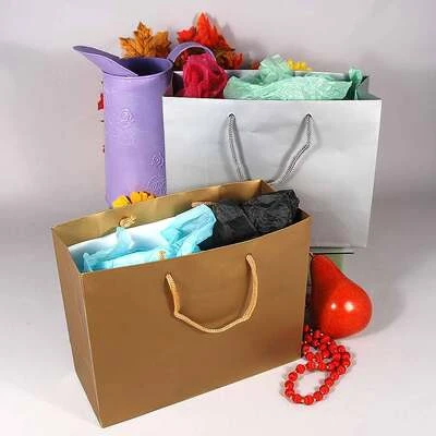 Gift Tote Bags- Matte Laminated- 9" x 4" x 7"H- Price Per 10 Bags