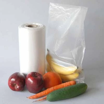 Produce Bags- Unprinted 10" x 15"- 4 Rolls/Case ~500 Bags/Roll- 14 Microns