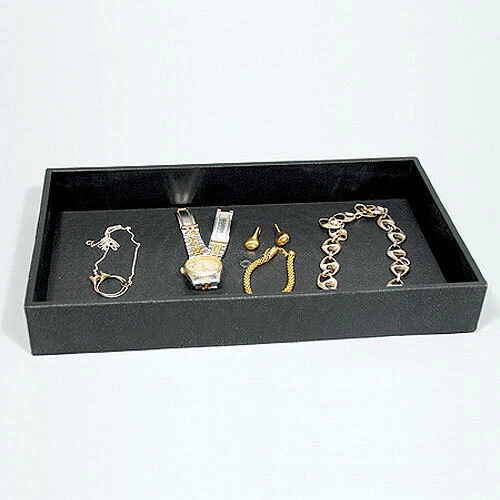 Utility Tray- 14 5/8" x 8 1/4" x 2"- Standard Size- Stackable- Black Only-