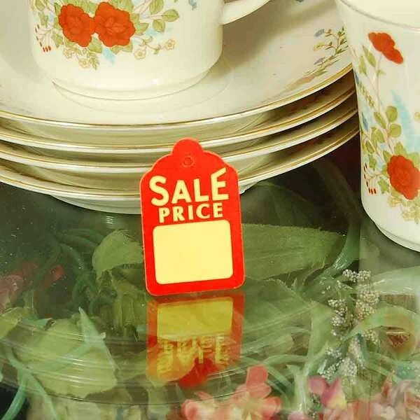 Sale Price Tags- Small Unstrung 1 1/4" x 1 3/4"- 1,000/Box