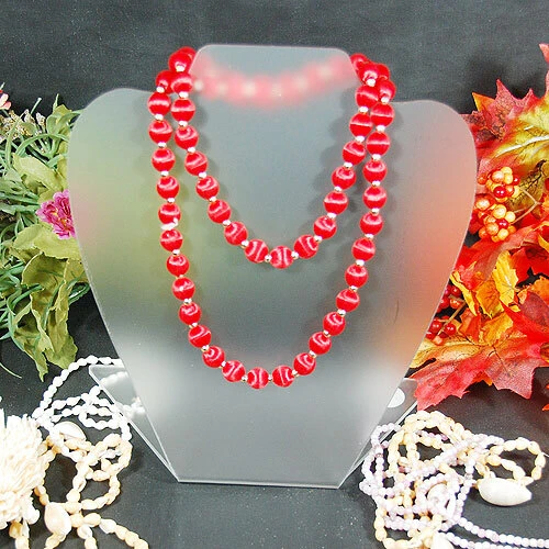 Necklace Display- Frosty Acrylic- 7 1/2" x 8 1/4"H