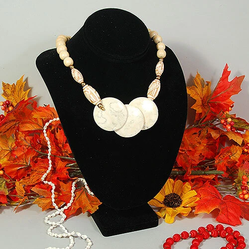 Necklace Bust- Velvet- 4" x 6 1/2" x 11"H
