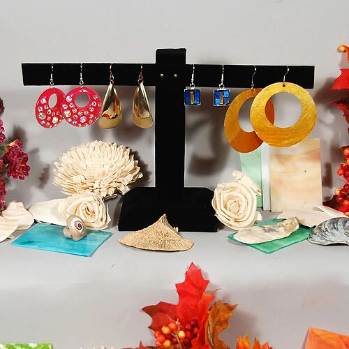 Earring Stand- 1 Bar Holds 4 Pairs- 10 1/4" x 2 3/4" x 5 1/2"H