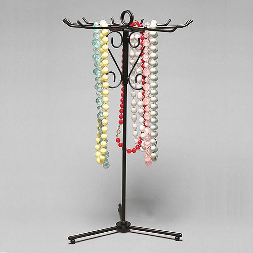 Wire Display- Metal- Spinner Top Rotates- 360 Degrees- 8 1/8"W x 14 3/4"H