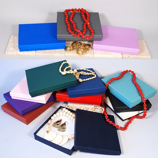Necklace/Earring Set Box- 6" x 5" x 1"- 50/Case- Made in USA