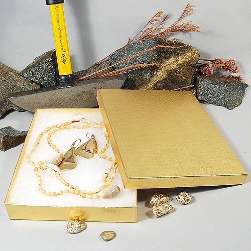 Large Necklace/Earring Set Box- 7" x 5 1/2" x 1"- 50/Case- Made in USA