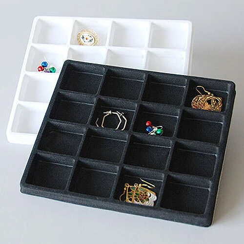 Sixteen Compartment Half Size Insert Tray- 7 1/2" x 6 3/4" x 1/2"H- Each Compartment- 1 5/8 x 1 3/8"