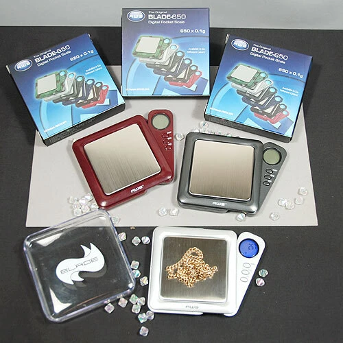 Scale- 650g Capacity x 0.1g Resolution- Stainless Steel Platform- Retractable Backlit LCD Display