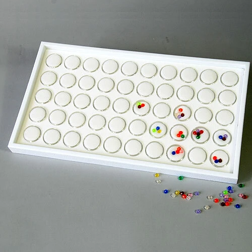 Gemstone Trays Set- For Small 1 1/4" Jars- White