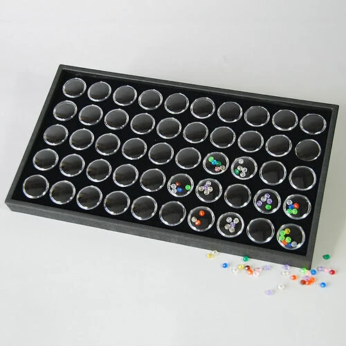 Gemstone Trays Set- For Small 1 1/4" Jars- Black