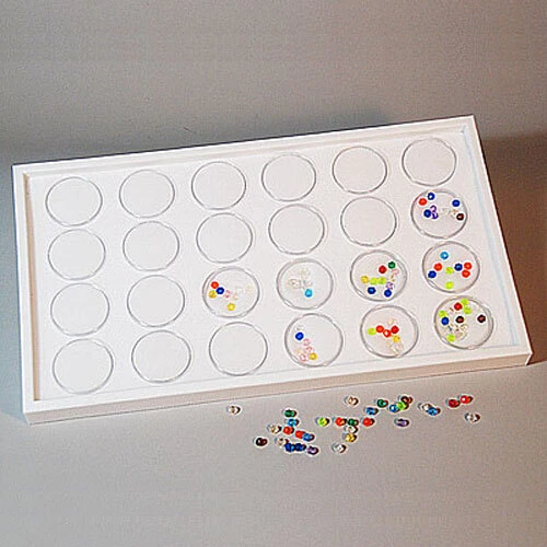 Gemstone Trays Set- For Large 1 3/4" Jars- White