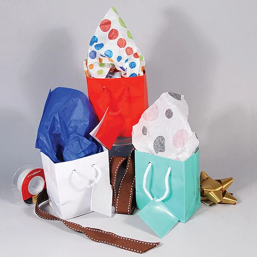 Micro Gift Bags- Solid Colors- 3" x 2" x 3 1/2"H- Price Per 100