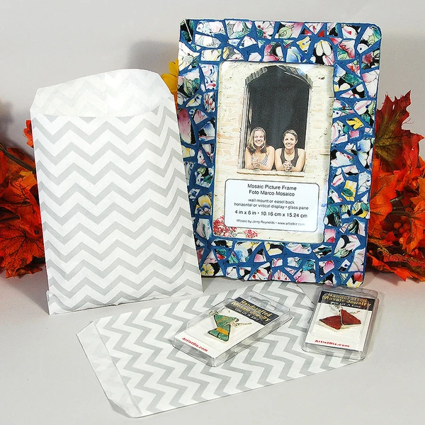 Paper Merchandise Bags- Chevron Design- 5" x 7"- 1,000/pack-