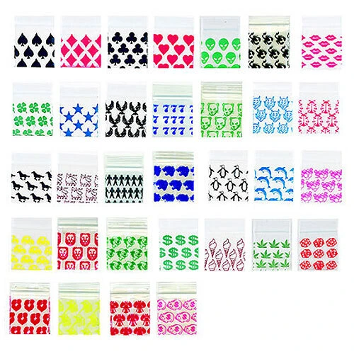 Apple Bags With Designs- 3/4" x 3/4"- 2.5 Mil- 1,000/pack