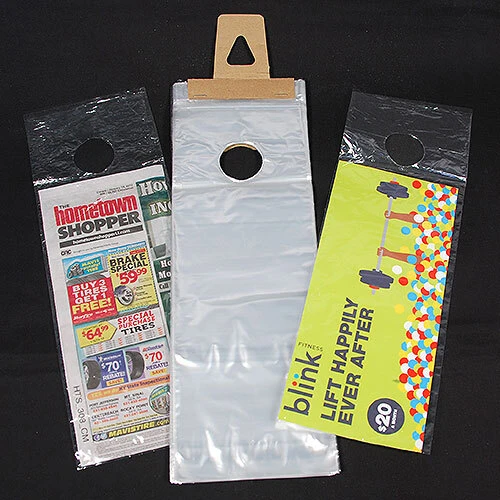 Door Knob Bags- Clear Polyethylene, High Clarity, Low Density- 6" x 12"- Strong 1.5 Mil. 1,000/Pack