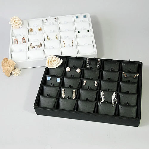 Earring Pad Tray- Stackable- 12 1/2" x 8 3/4" x 1 7/8"H- Holds 25