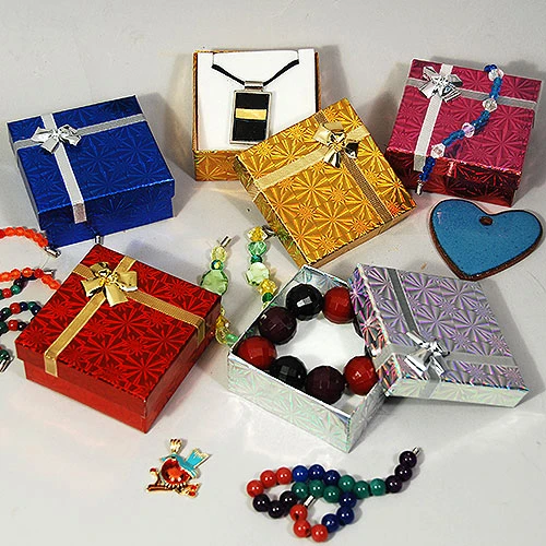 Bracelet/Lg Pendant Boxes- 3 1/4" x 3 1/4" x 1 1/2"- Mixed Hologram- 48/case