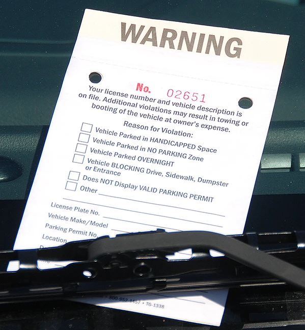 Parking Warning- 2 Part Carbonless- 50/Pk